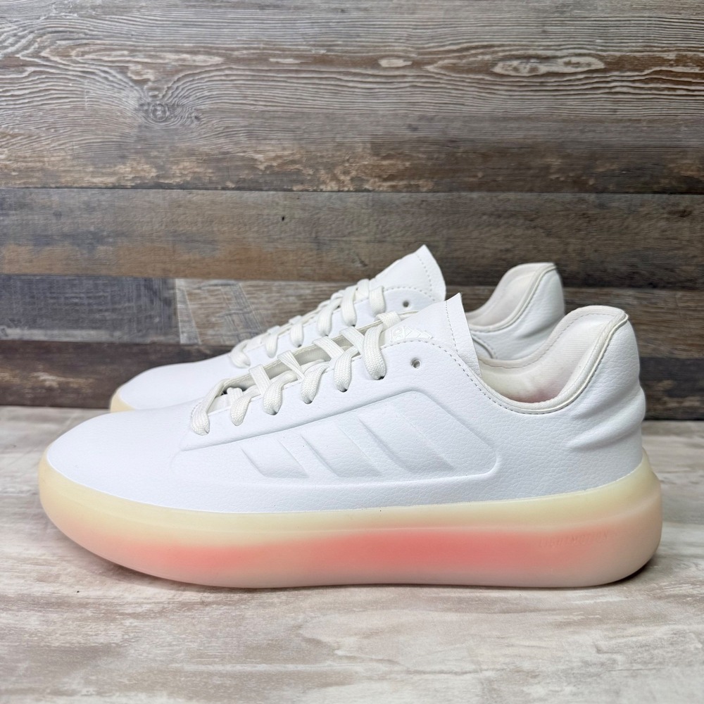 Adidas Zntasy Womens Size 8 White Orange Athletic Trainers Sneakers Shoes - Picture 2 of 8